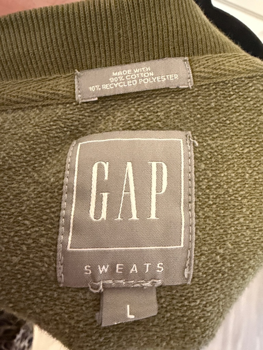 GAP Olive Green Oversized Crewneck Sweatshirt - Picture 2 of 3